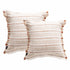 Renee Taylor Capri Stripe Cushion Twin Pack 50 x 50 Cms Natural